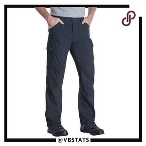 Kuhl Men's Renegade Cargo Convertible Pants Black Size 38x30‎